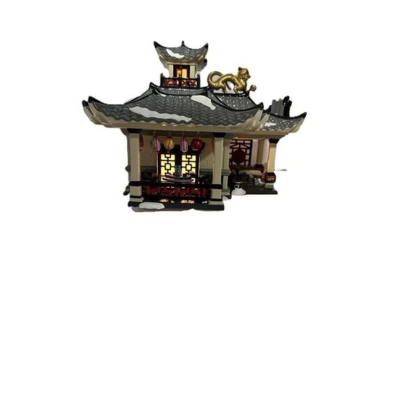 Dept 56 Snow Village The Lucky Dragon Restaurant Lighted Building Tested with Bo - Picture 2 of 11